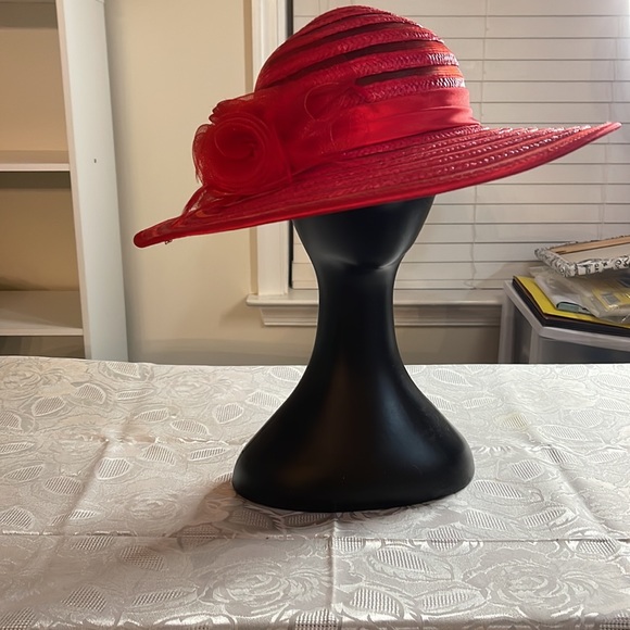 SUMMER HAT WITH MESH RIBBON & BOW - Picture 6 of 7